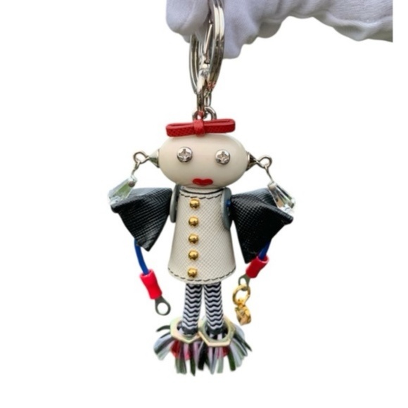 Prada Saffiano Robot Girl Key-chain/ Bag Charm - Picture 1 of 10